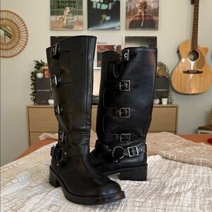 Target Black Tall Biker Boot- Size 8